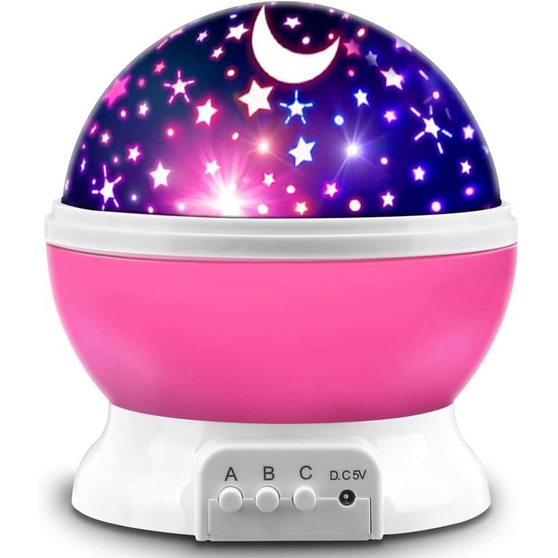 projetor mokoqi de estrelas rotativo rosa a-mbi