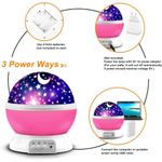projetor mokoqi de estrelas rotativo rosa a-mbi