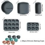 forma ykzj de silicone para assar bolo, donuts 36 peças cinza a-mbi