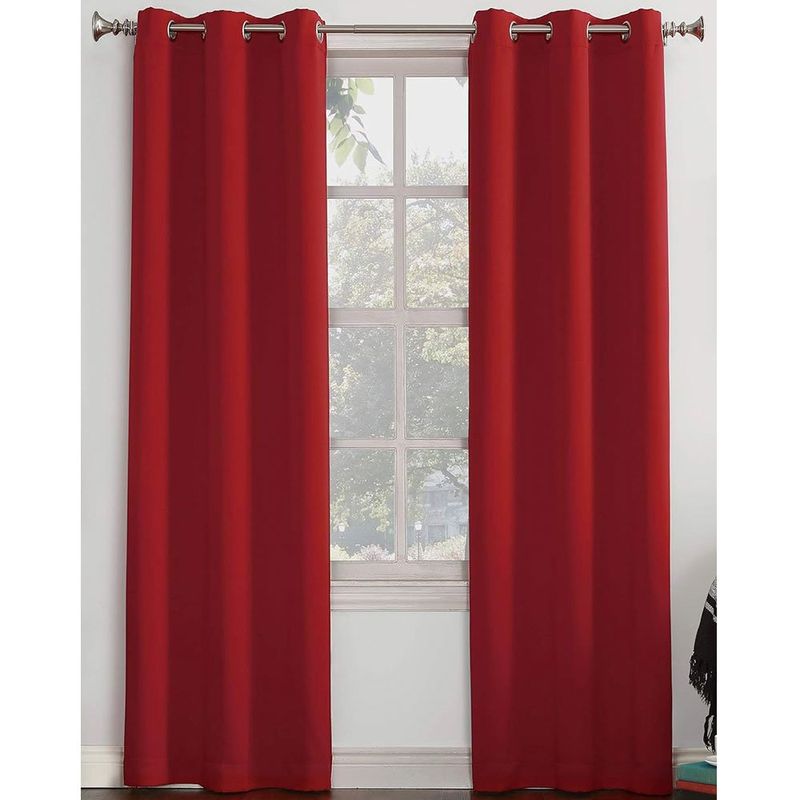 cortina sun zero isolamento térmico blackout vermelho a-mbi