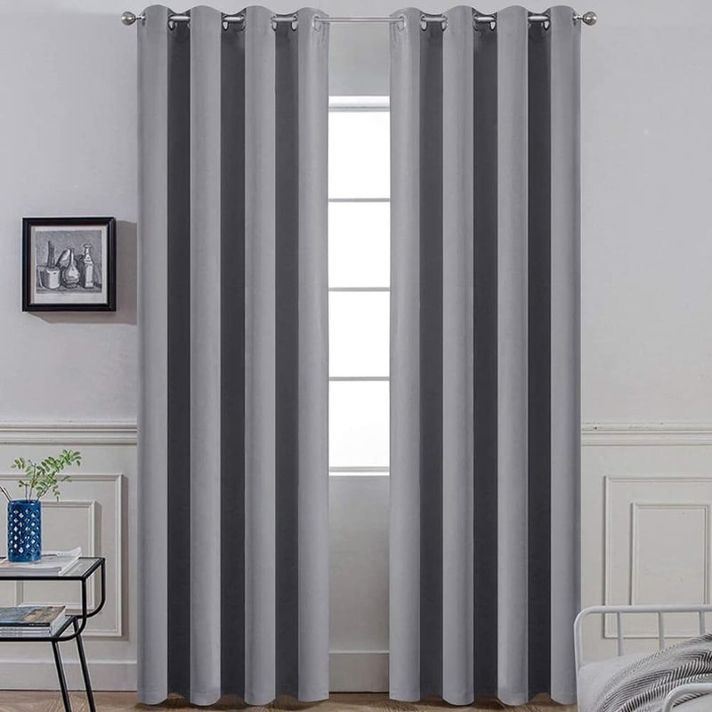 cortina yakamox isolamento térmico blackout cinza a-bi