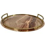 bandeja decorativa redonda noritex marrom 429-6500166