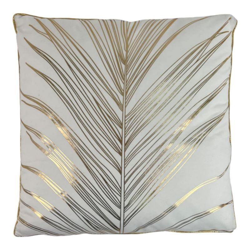 almofada noritex branco/dourado 45x45x3cm 426-49414