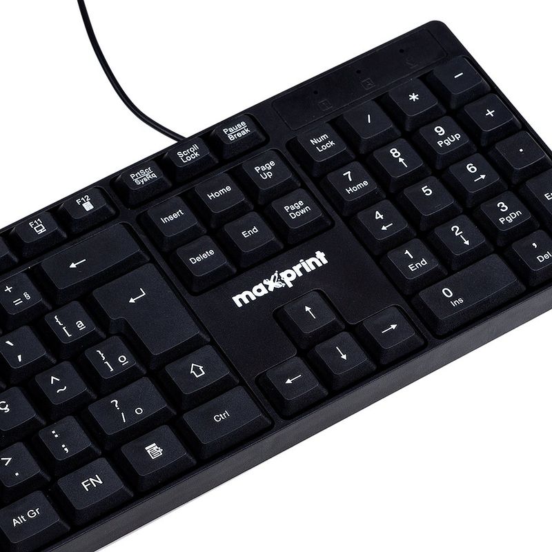 teclado maxprint oficeeasy com fio usb2.0 preto