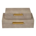 conjunto 2 peças porta-joias 30x17.50x8cm 449-3410031 bege