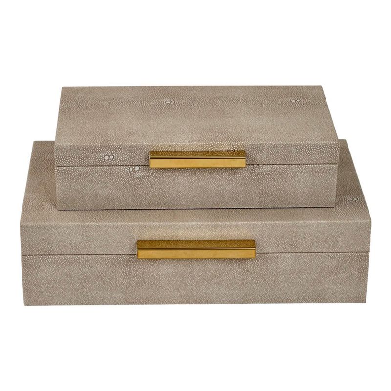 conjunto 2 peças porta-joias 30x17.50x8cm 449-3410031 bege