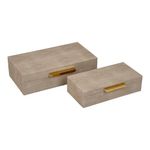 conjunto 2 peças porta-joias 30x17.50x8cm 449-3410031 bege