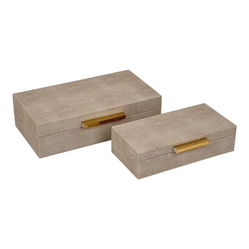 conjunto 2 peças porta-joias 30x17.50x8cm 449-3410031 bege