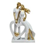 adorno noritex casal 20x10x31cm 437-6620056 dourado