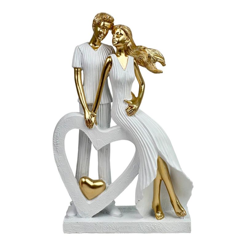 adorno noritex casal 20x10x31cm 437-6620056 dourado