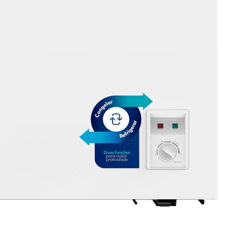 freezer horizontal mystic 299 litros com luz led na porta my-fz301l (mp)