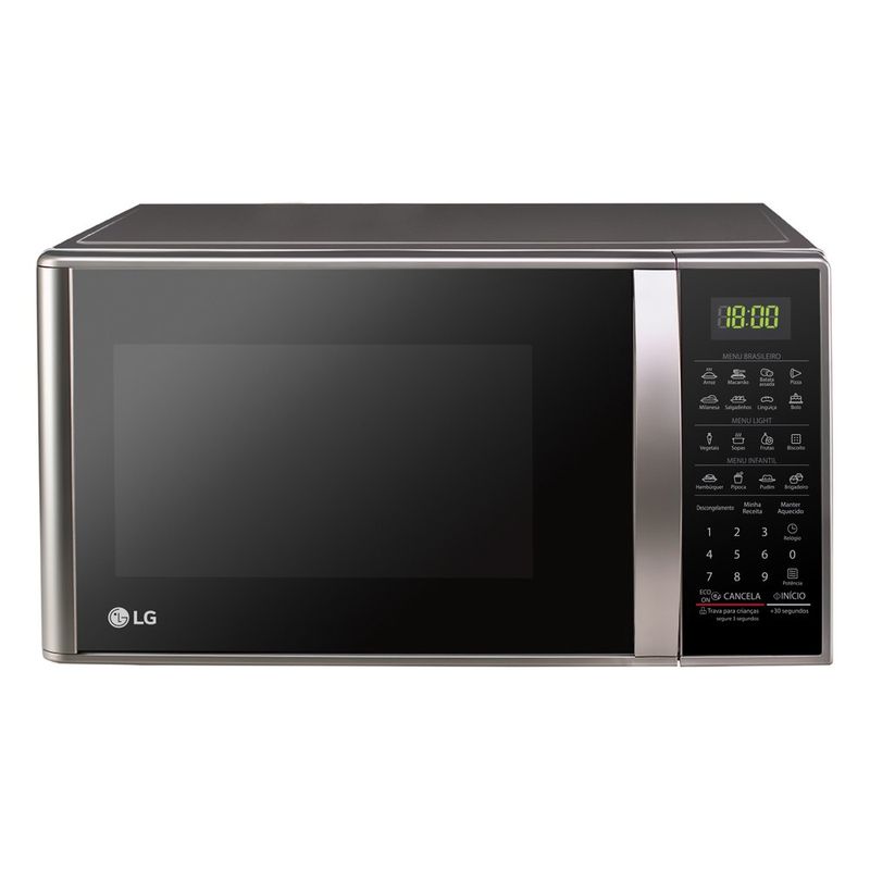 forno micro-ondas lg 30 litros ms3043br prata