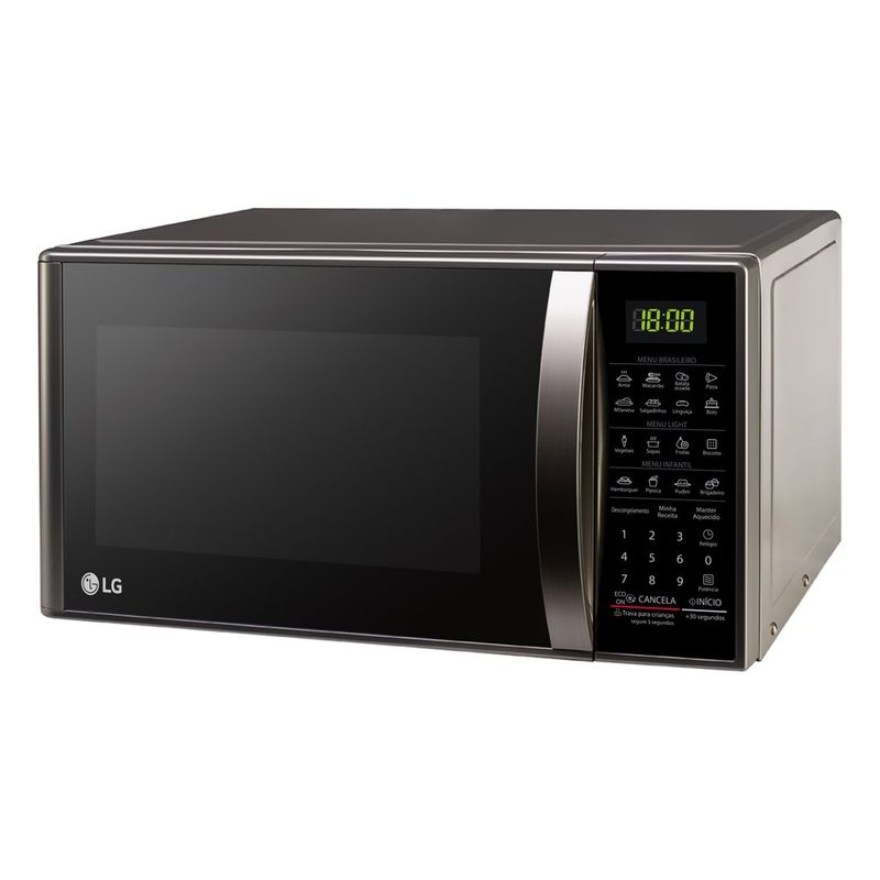 forno micro-ondas lg 30 litros ms3043br prata