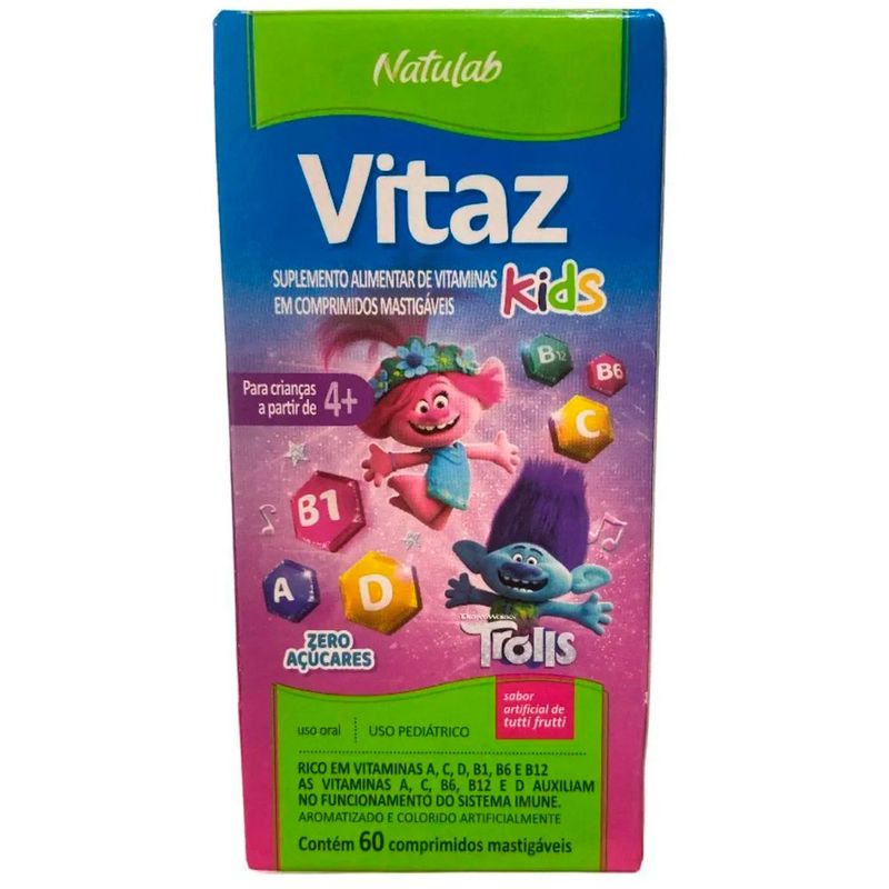Vitaz Kids Polivitamínico 60 Comprimidos Tutti Frutti