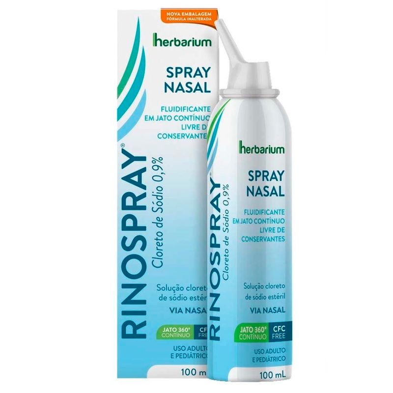rinospray cloreto de sódio 0,9% 100ml solução nasal herbarium