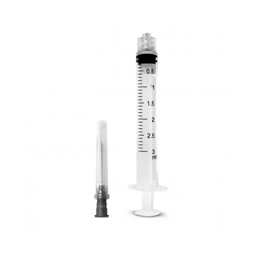 Seringa Descartável 03ml Com Agulha 20X0,55 Luer Lock 1 Unidade