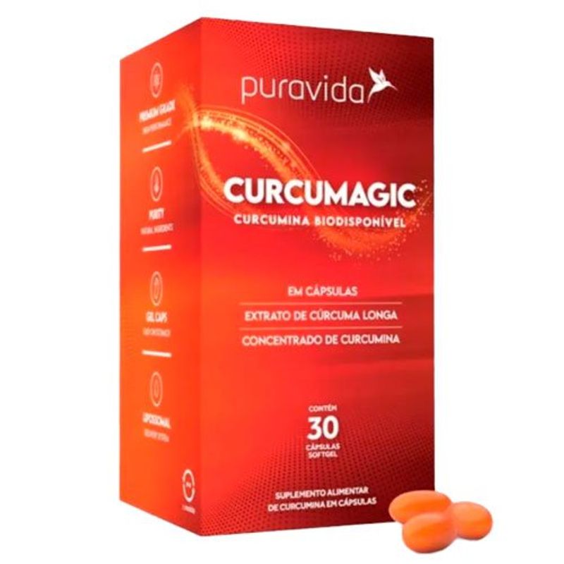 suplemento alimentar puravida curcumagic 30 cáspulas