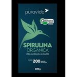 suplemento spirulina orgânica v2 puravida 500mg 60 cápsulas