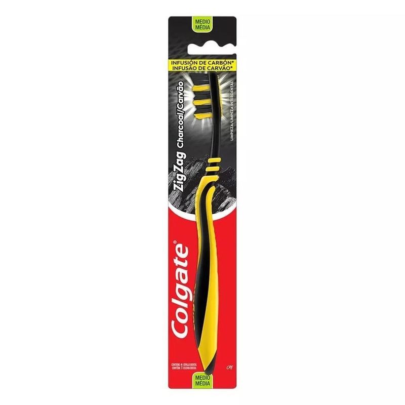 escova dental colgate zigzag carvão