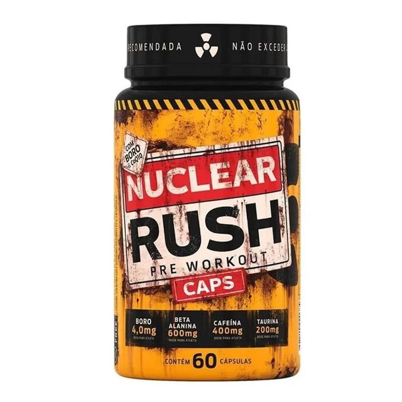 pré-treino nuclear rush 60 cápsulas