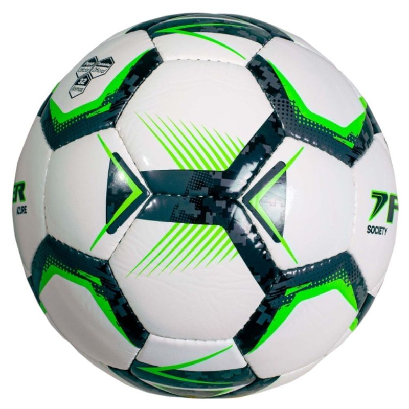 bola de futebol society poker azure 32 gomos pvc branco verde (mp)