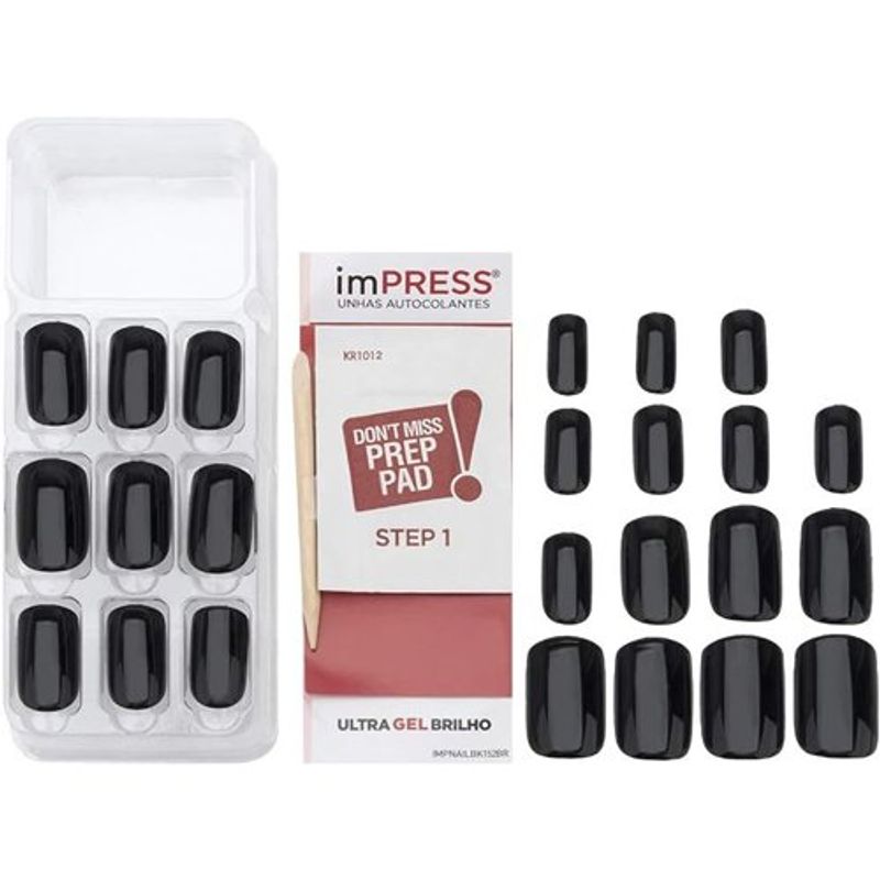 unhas postiças impress média all fired up 24 unidades