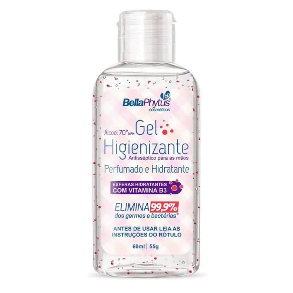 Álcool em gel BellaPhytus perfumado 60ml 55g