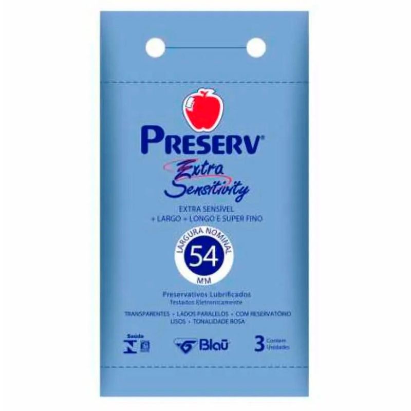 preservativo extra sensitivity preserv 3 unidades