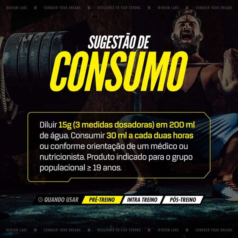 minotauro ultimate pré-workout iridium sabor limão 300g