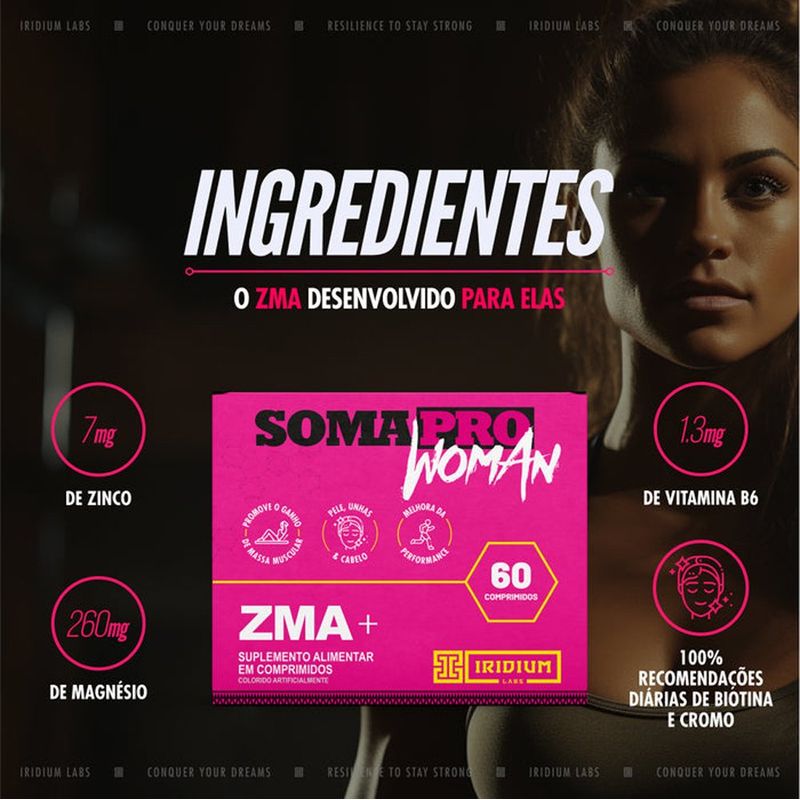 soma pro woman zma iridium 60 comprimidos
