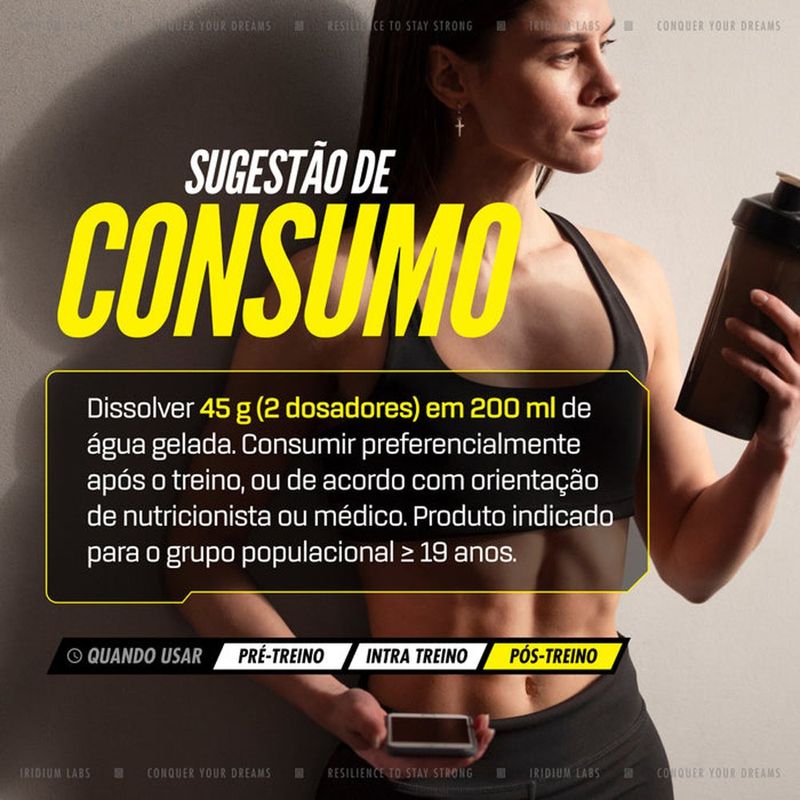 whey protein concentrado iridium sabor morango 900g