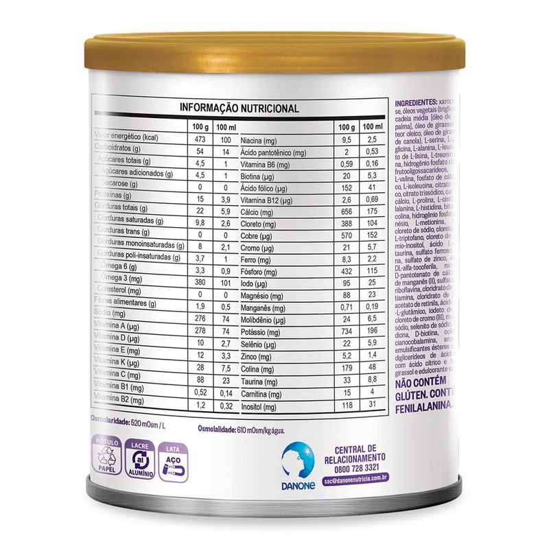 formula infantil neoforte morango 400g