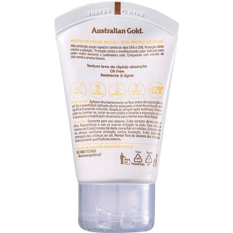 protetor solar facial australian gold fps30 - 50g