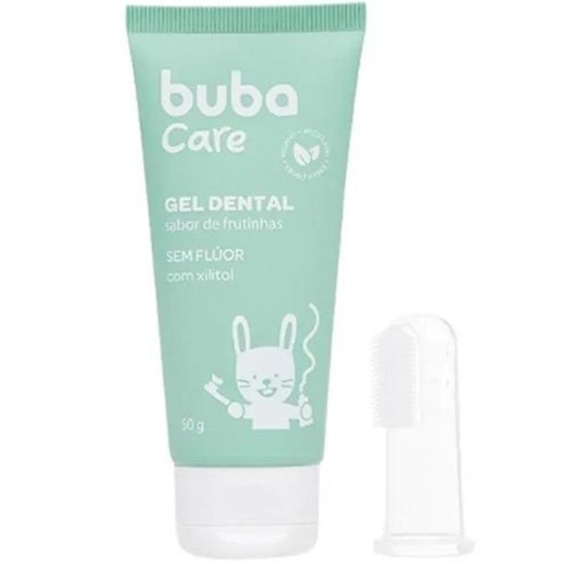gel dental infantil buba care frutinhas sem fluor 50g