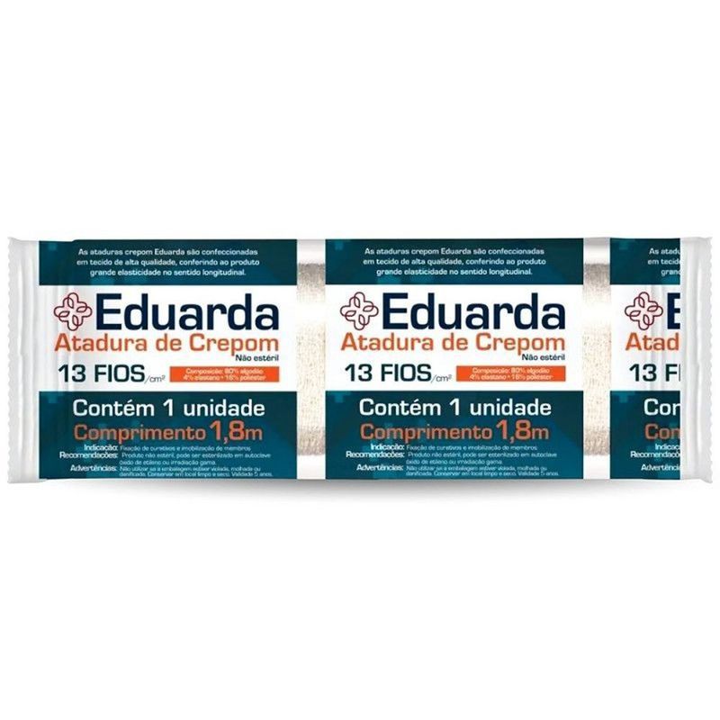 atadura de crepe eduarda 20cm x 1.8m 13f 12un
