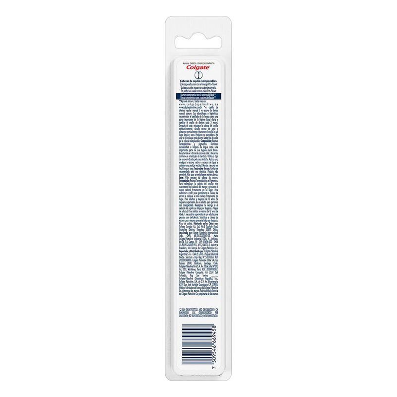 escova dental colgate pro planet refil 2 unidades