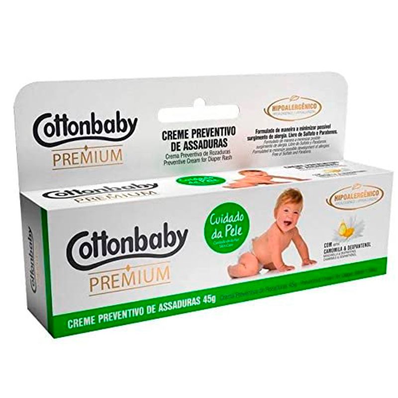 creme preventivo para assaduras cottonbaby cuidado com a pele 45g