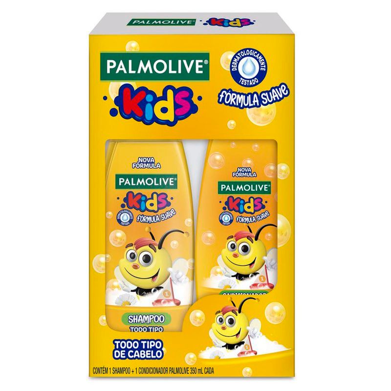 shampoo e condicionador palmolive kids abelinha 350ml cada