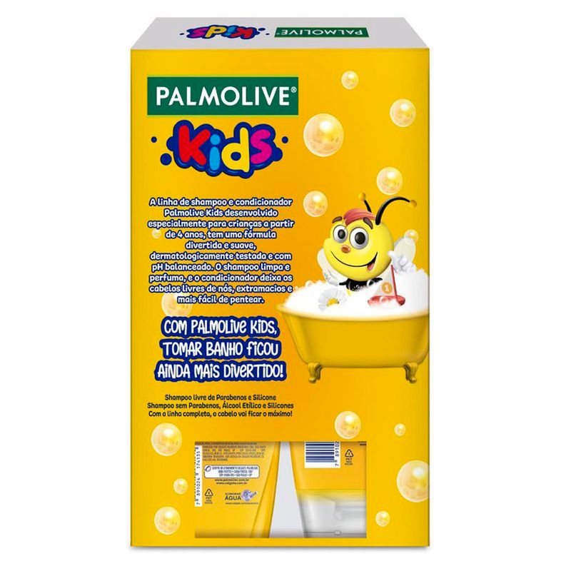 shampoo e condicionador palmolive kids abelinha 350ml cada