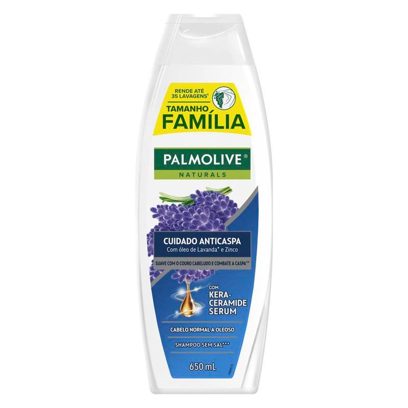 shampoo palmolive naturals anticaspa lavanda 650ml