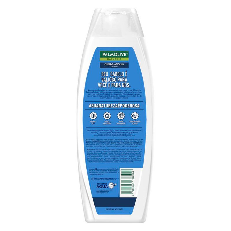 shampoo palmolive naturals anticaspa lavanda 650ml