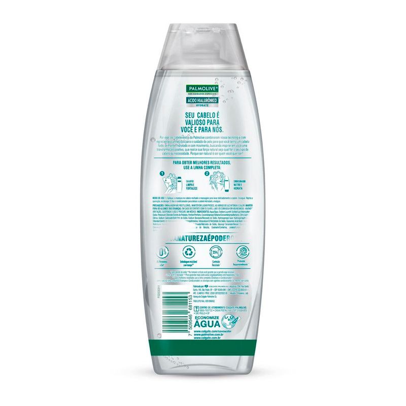 shampoo palmolive hydrate ácido hialurônico 350ml