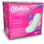 absorvente cottonbaby lady suave com abas 8 unidades