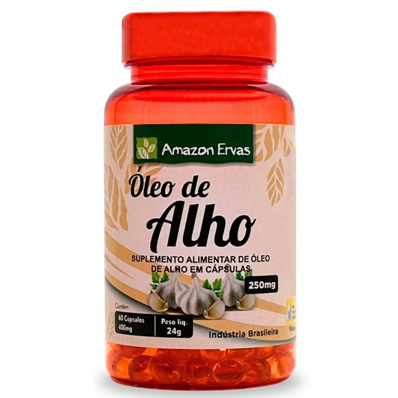 suplemento alimentar óleo de alho 250mg 60 cápsulas amazon ervas