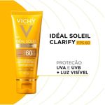 protetor solar facial vichy idéal soleil clarify morena fps60 40g