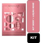 kit giovanna baby body splash rose 260ml + hidratante 200ml