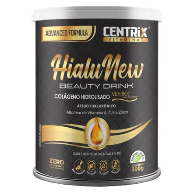 colágeno em pó centrix hialurônico sabor limão 300g