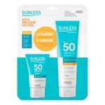 kit protetor solar sunless corporal fps50 120g + protetor solar facial mini fps50 30g