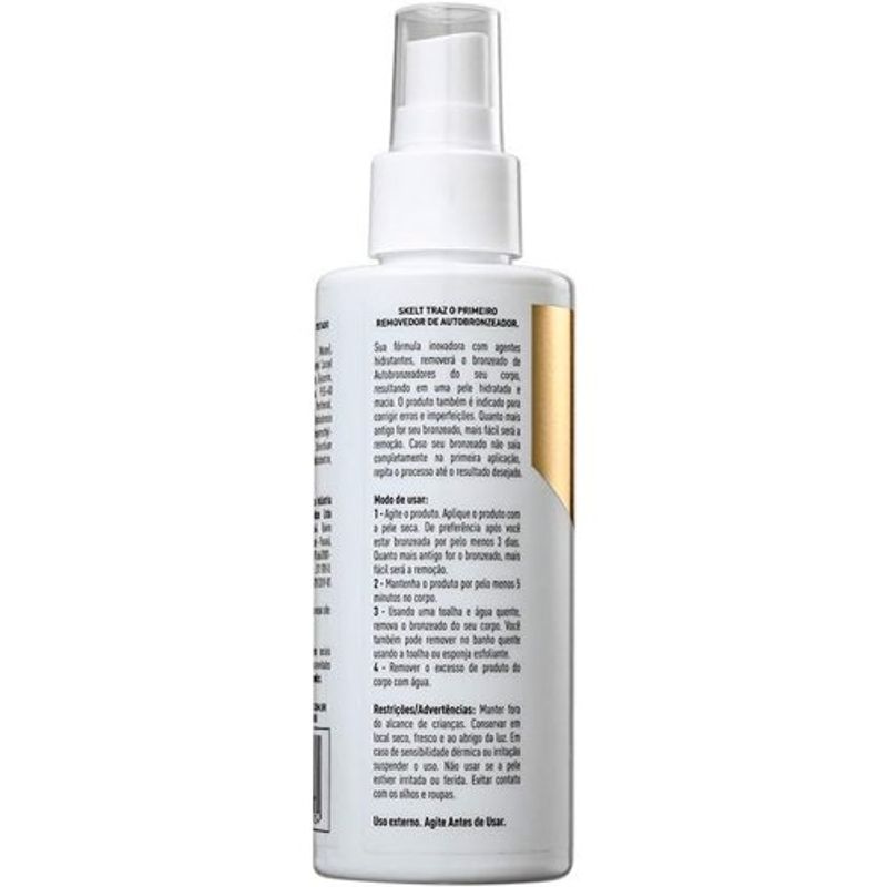 spray removedor de autobronzeador skelt 150ml