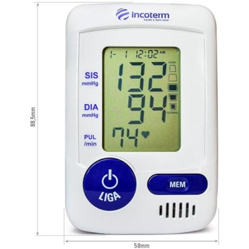 medidor de pressão digital de pulso incoterm mp060
